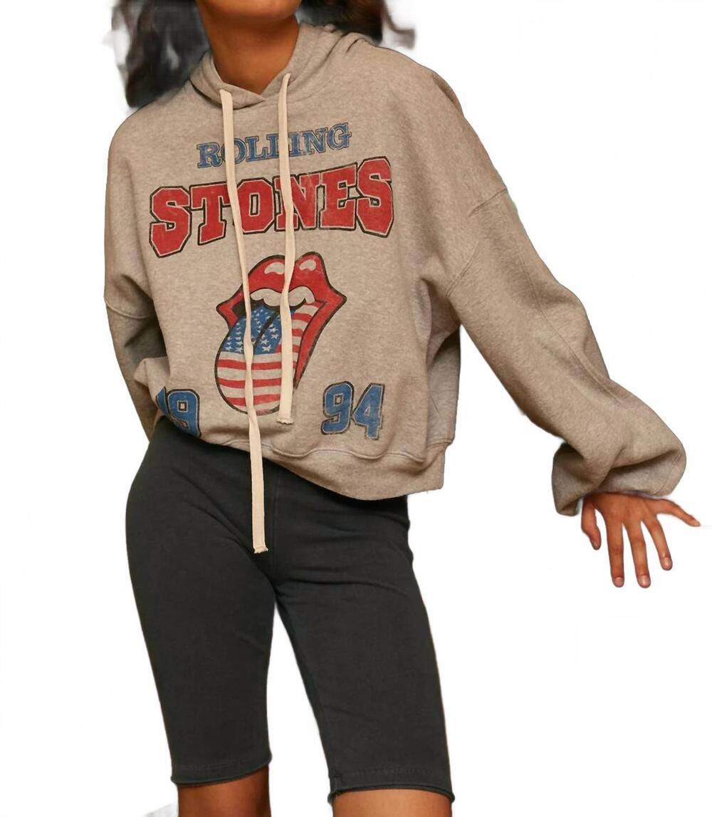 NEW PEOPLE OF LEISURE rolling stones usa 1994 hoodie in heather gray